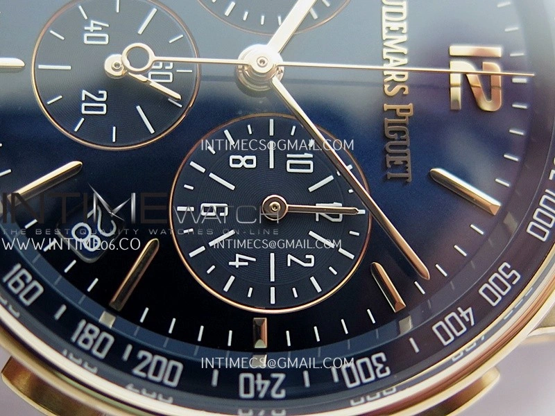 Code 11.59 Chrono 26393 RG APSF 1:1 Best Edition Blue Dial On Black Leather Strap Super Clone SA4401